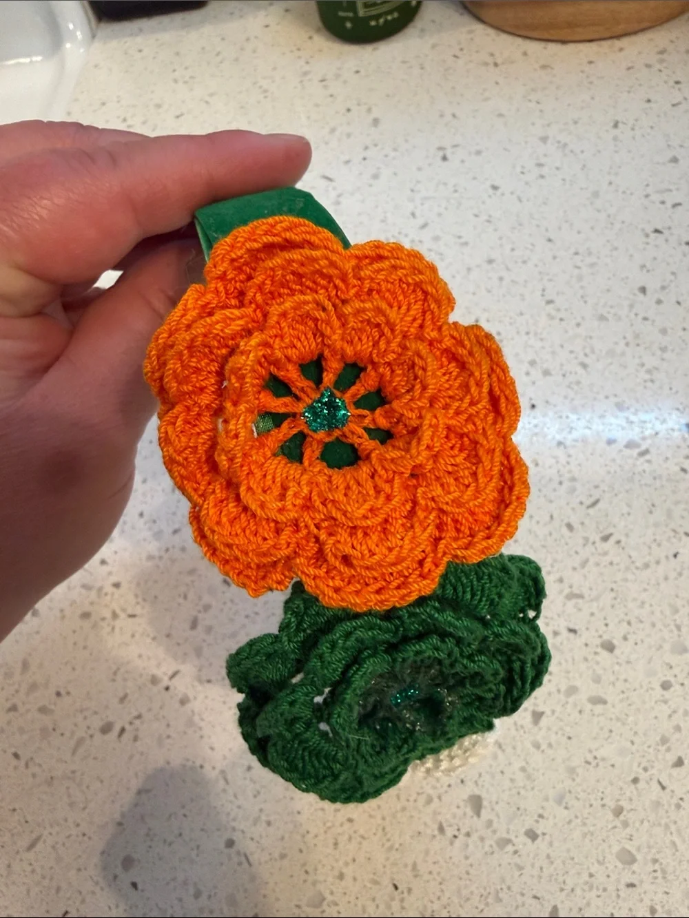 Handmade Irish Crochet Flower head band